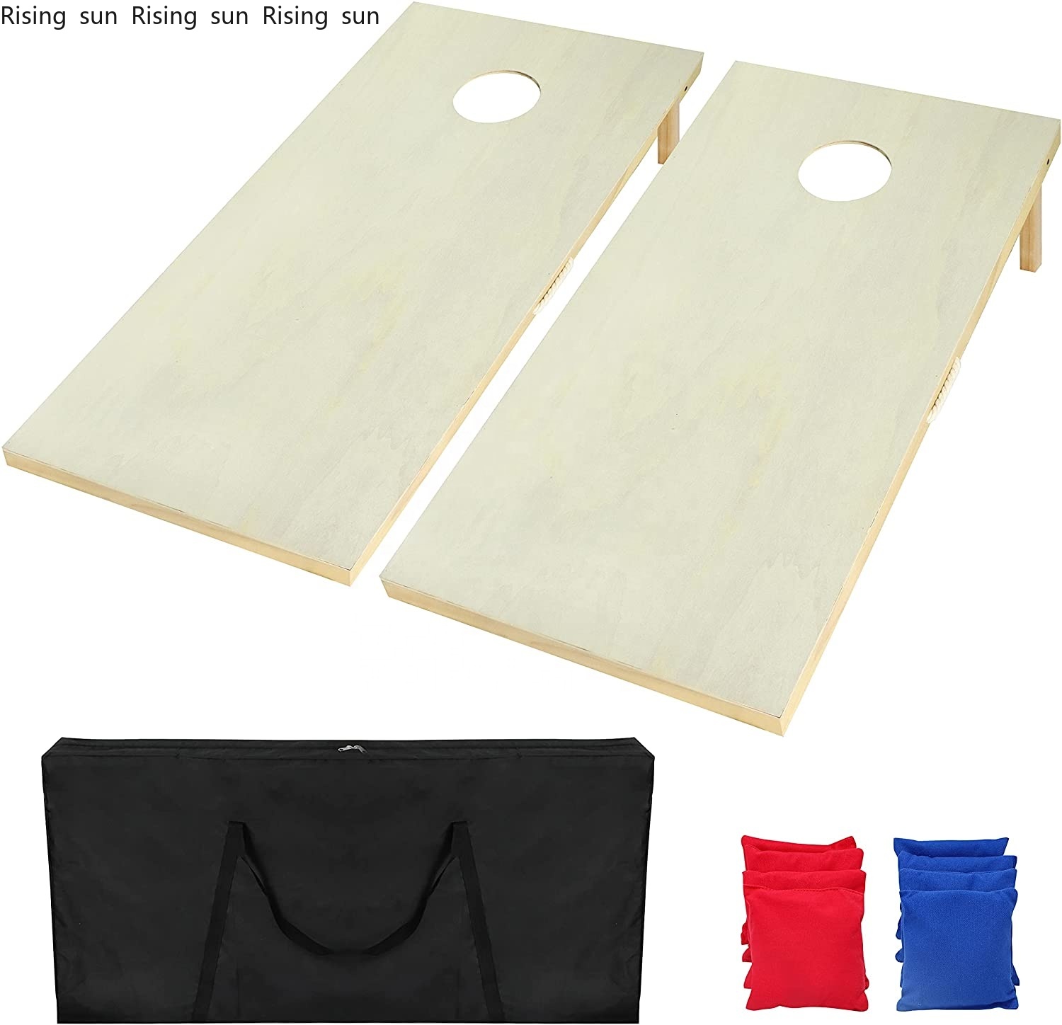 Cornhole Board Set - 無垢材プレミアムコーンホールゲームボード、8個のコーンホールバッグセット付き