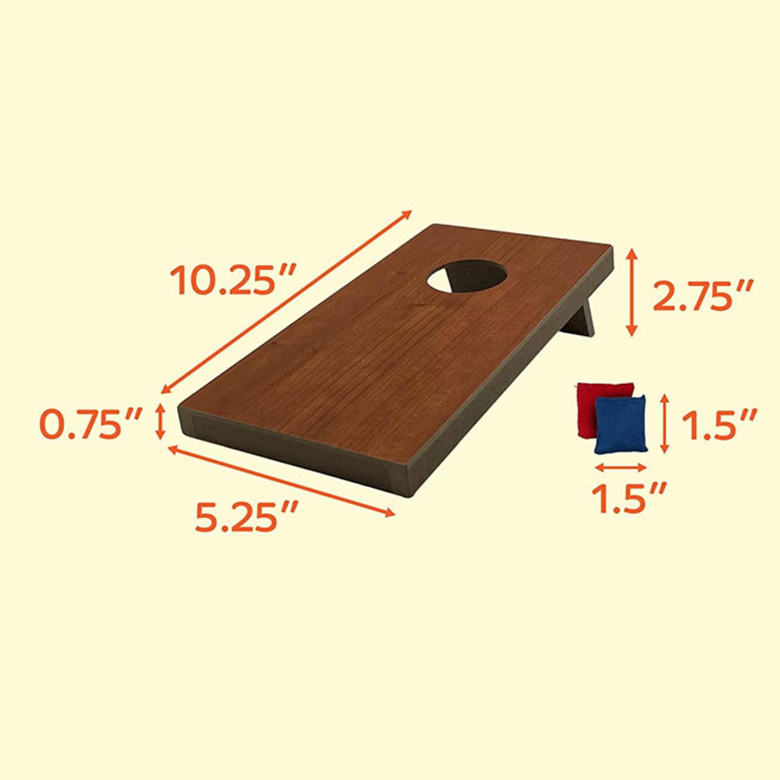Cornhole Board Set - 2個入り ポータブルミニデスクトップコーンホールセット 投げゲームキット コーンホールボード 木製
