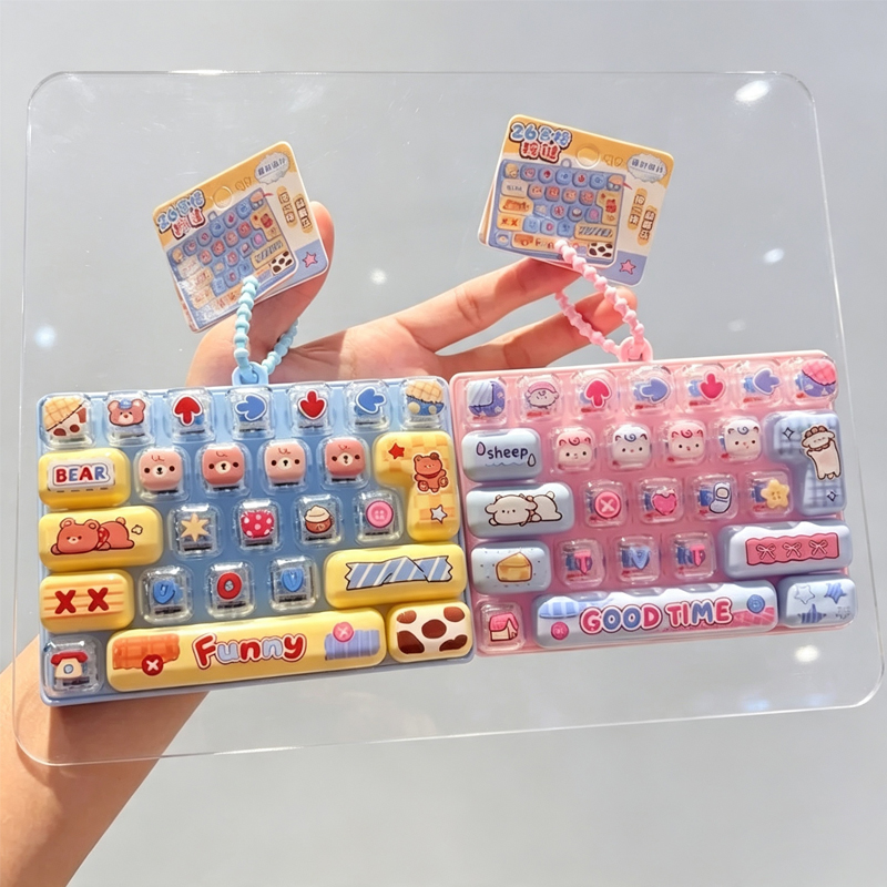 Party Games Switch - 26グリッド/*キーキャップ クリッカー アンチストレス フィジェット* キーボードキーホルダー 減圧ボタン