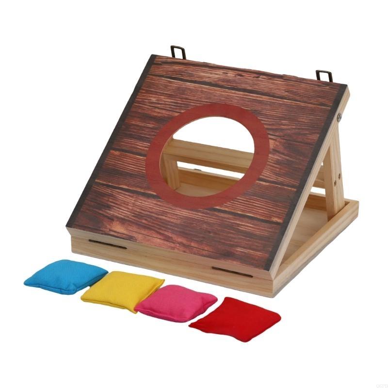 Cornhole Board Set - 家族や友人の集まり用のビーンバッグ4個付きポータブルコーンホールセット