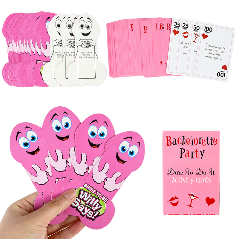 Party Games Bridal Shower - バチェロレッテパーティー 真実か挑戦活動ゲームカード 新郎新婦パーティーゲームおもちゃ ブライダルシャワーバー エンターテイメント小道具 装飾ギフト