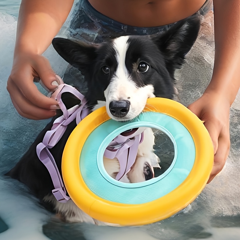 Frisbee Freestyle Disc - フローティングドッグフリスビー、中型犬用屋外インタラクティブトレーニングトイ、電池不要