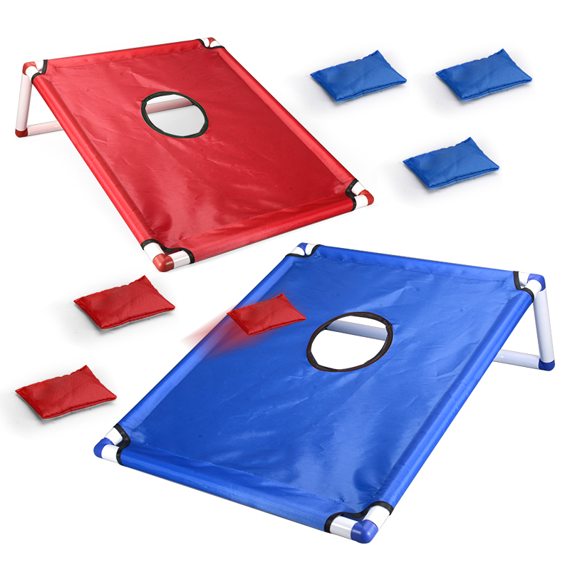 Cornhole Board Set - 子供用おもちゃビーンバッグ投げゲームセット、ポータブルコーンホールセット、コーンホールゲームボード1枚とビーンバッグ6個付き、子供へのプレゼントに最適