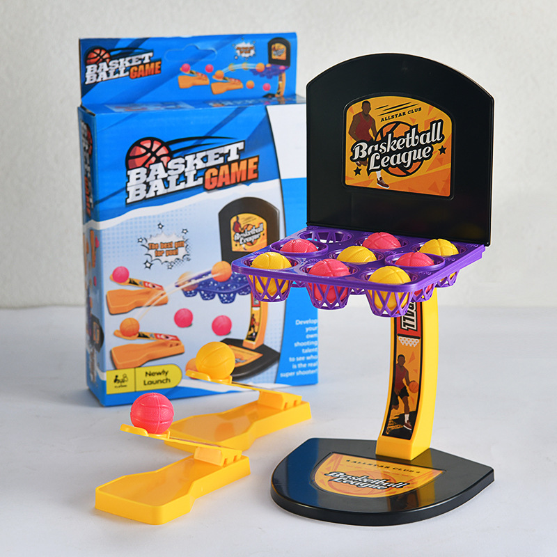 Party Games Console - クラシックな指で叩くバスケットボール卓上ゲーム、2人対戦型インタラクティブシューティング競技おもちゃセット、子供向けパーティー、家族で楽しめるギフト
