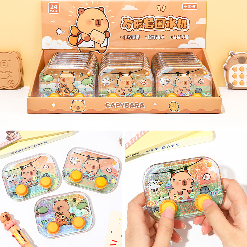 Party Games Console - 漫画スクエアゲーム機、子供用携帯ゲーム機、輪投げゲーム携帯ゲーム機減圧玩具フィジェットトイ