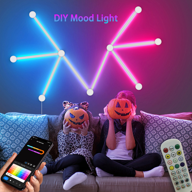 Party Games Switch - スマートRGBウォールランプ、Bluetoothアプリ接続LEDライトバー（音楽パーティー用）、DIYテレビバックライト、寝室ゲーム用雰囲気装飾
