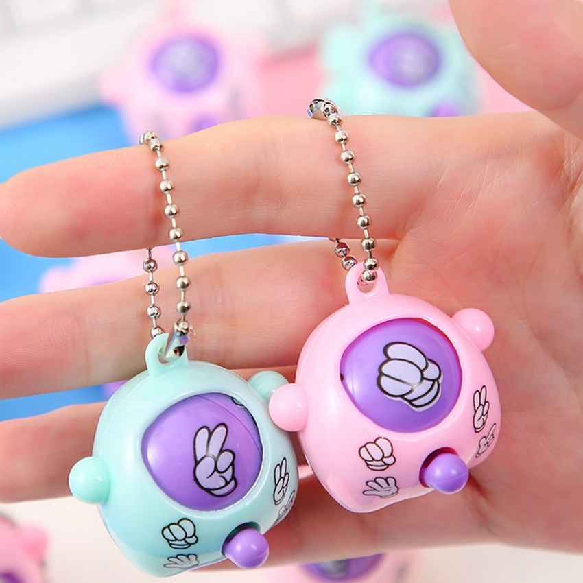Party Games Egg - ロックペーパーカッサーソー エッグキーホルダー - かわいいミニゲームキーリング 子供向けパーティーの記念品 バックパックバッグペンダント装飾用品
