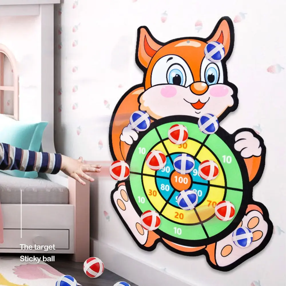 Party Games Indoor - 漫画風クラシック教育用屋外パーティー投げダーツボード屋内粘着ボールおもちゃターゲットスポーツゲームギフトダーツボードゲーム ﻿