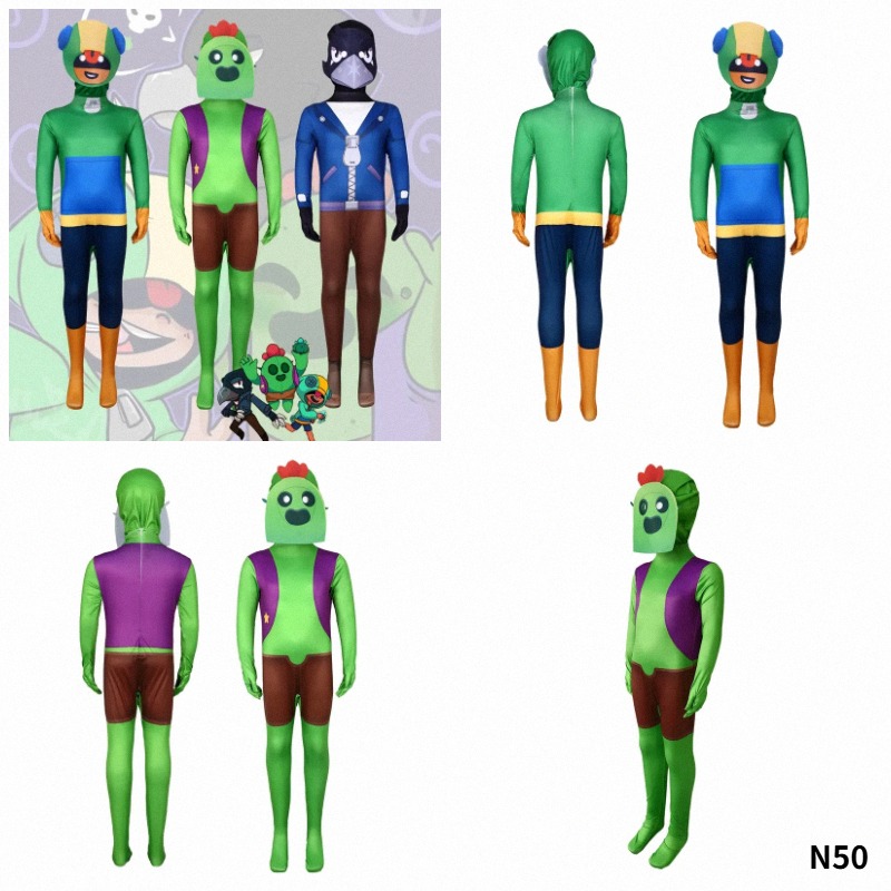 Party Games Kids - 2026 ブロールジャンプスーツ ヘッドギア付き コスプレ衣装 子供用 大人用