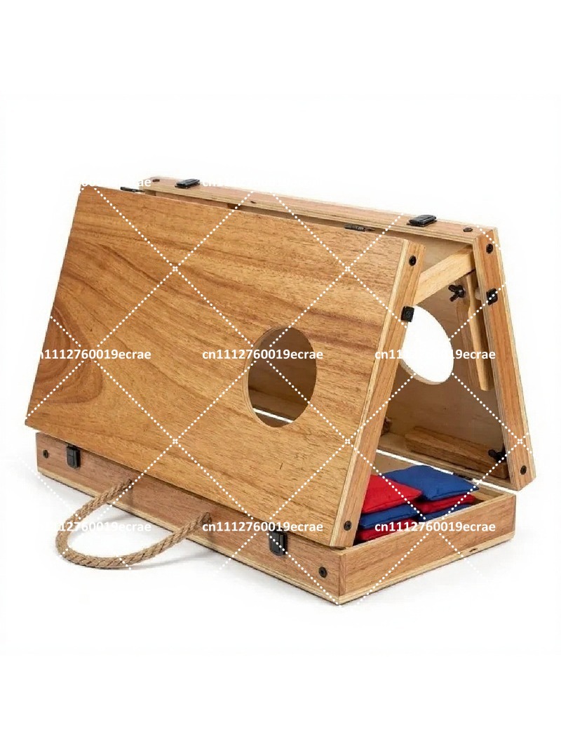 Cornhole Board Set - プレミアム木製折りたたみ式コーンホールセット、ビーンバッグトスボード、屋内外レジャーゲーム用