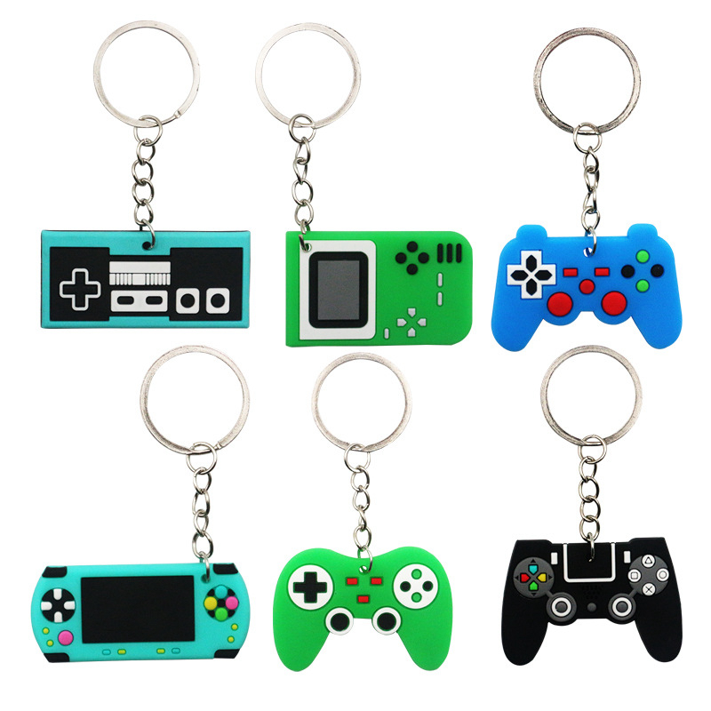 Party Games Console - 6/12 個 PVC キーホルダーゲームパッドゲームコンソールのテーマテーマバックパックペンダント誕生日パーティーの好意学校賞キッズギフトバッグフィラー
