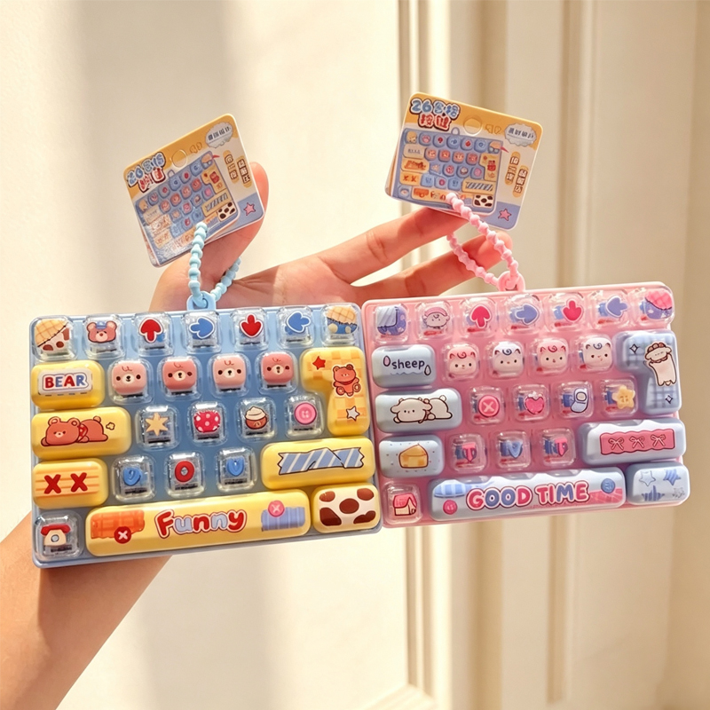 Party Games Switch - 在庫あり 26グリッドキーキャップクリッカー ストレス解消/フィジェットキーボードキーホルダー//減圧ボタン 漫画パーティーギフト 26구 키캡
