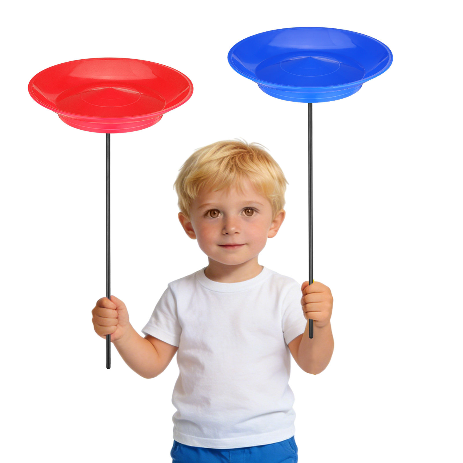2セット ジャグリングスピニングプレート カラフルなサーカス - Party Games No Equipment のレビューと価格