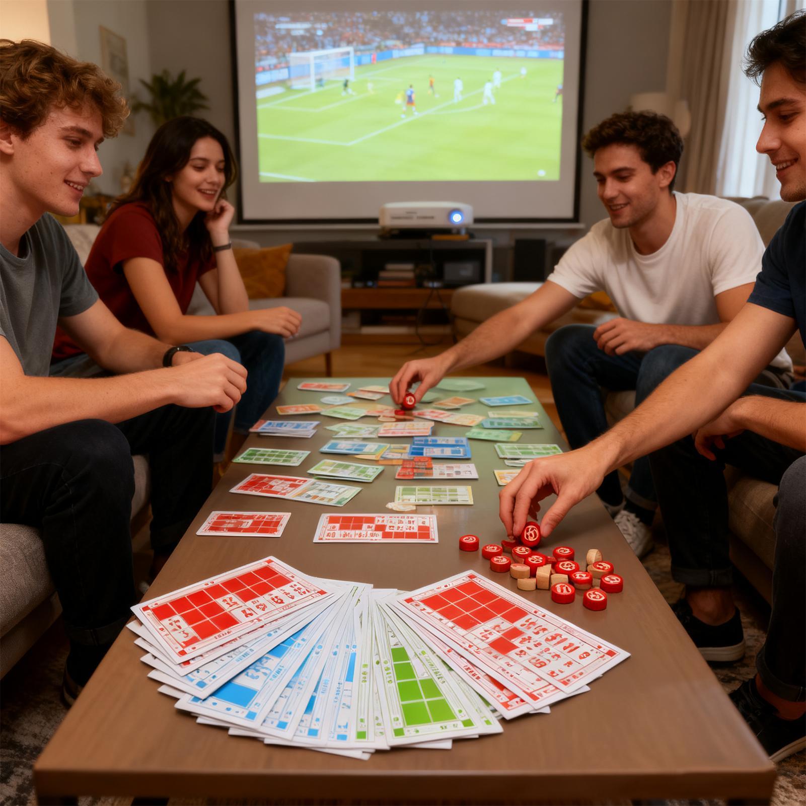 ビンゴセット 面白いヴィンテージ木製おもちゃ 大きな印刷カー - Play Friends Party Games のレビューと価格