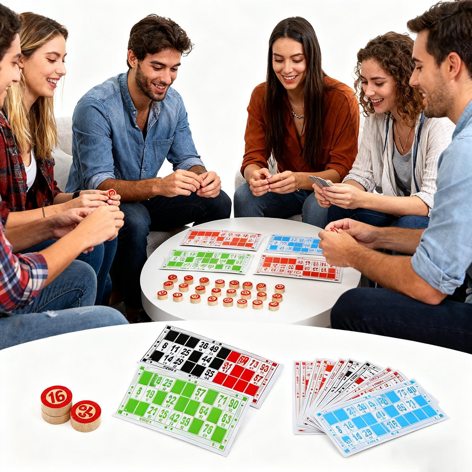 ビンゴセット 面白いヴィンテージ木製おもちゃ 大きな印刷カー - Play Friends Party Games のレビューと価格