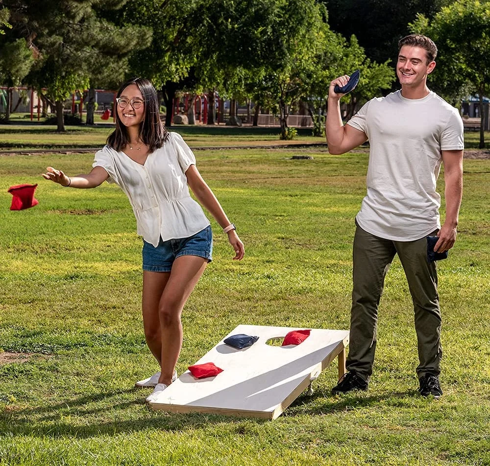 無垢材プレミアムコーンホールゲームボード、8個のコーンホール - Cornhole Board Set のレビューと価格