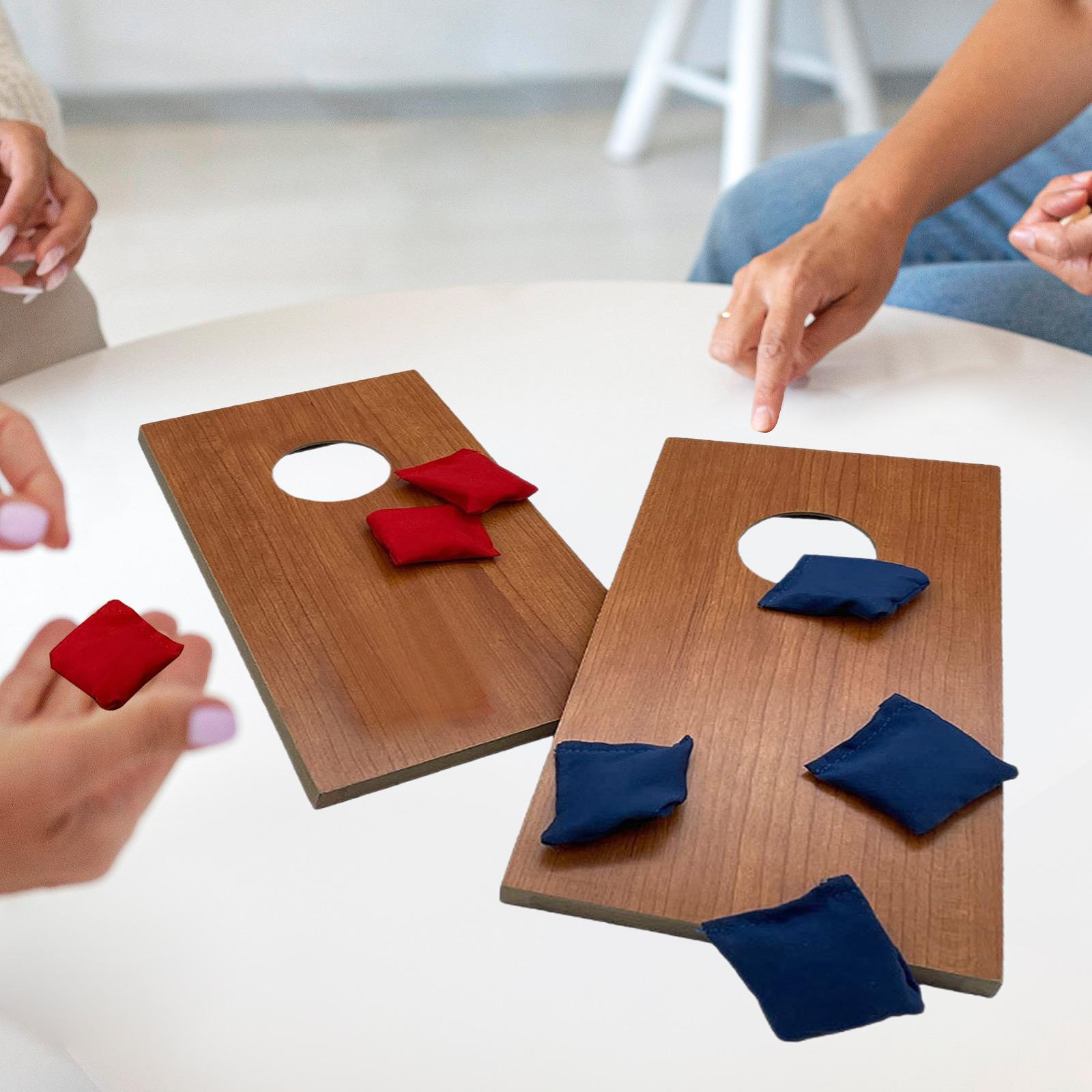 2個入り ポータブルミニデスクトップコーンホールセット 投げ - Cornhole Board Set のレビューと価格