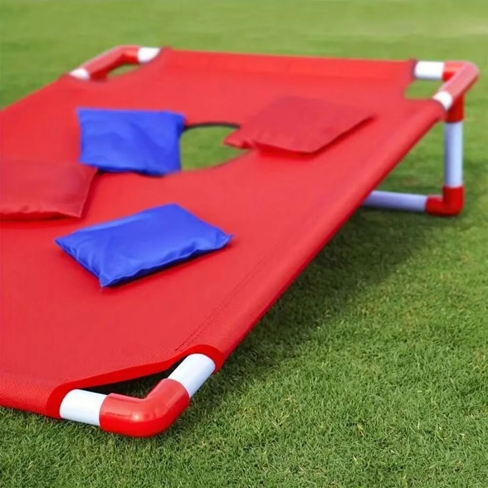 ポータブルコーンホールセット 家族の集まり用 赤青ビーンバッ - Cornhole Board Set のレビューと価格