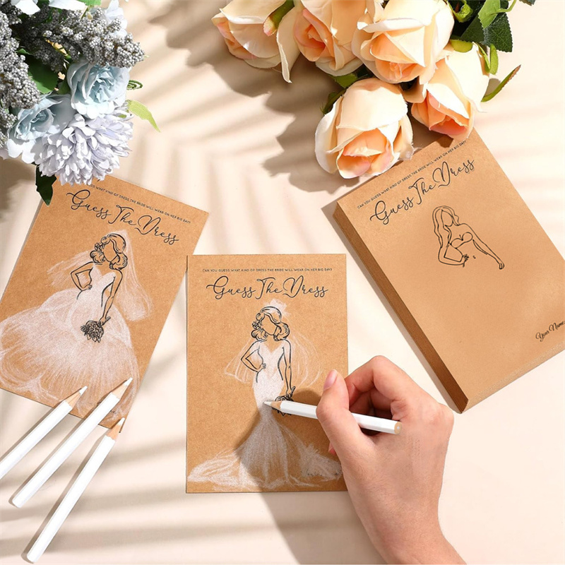 20枚入り ゲスドレスゲームカード 鉛筆付き 面白いブライダ - Party Games Bridal Shower のレビューと価格