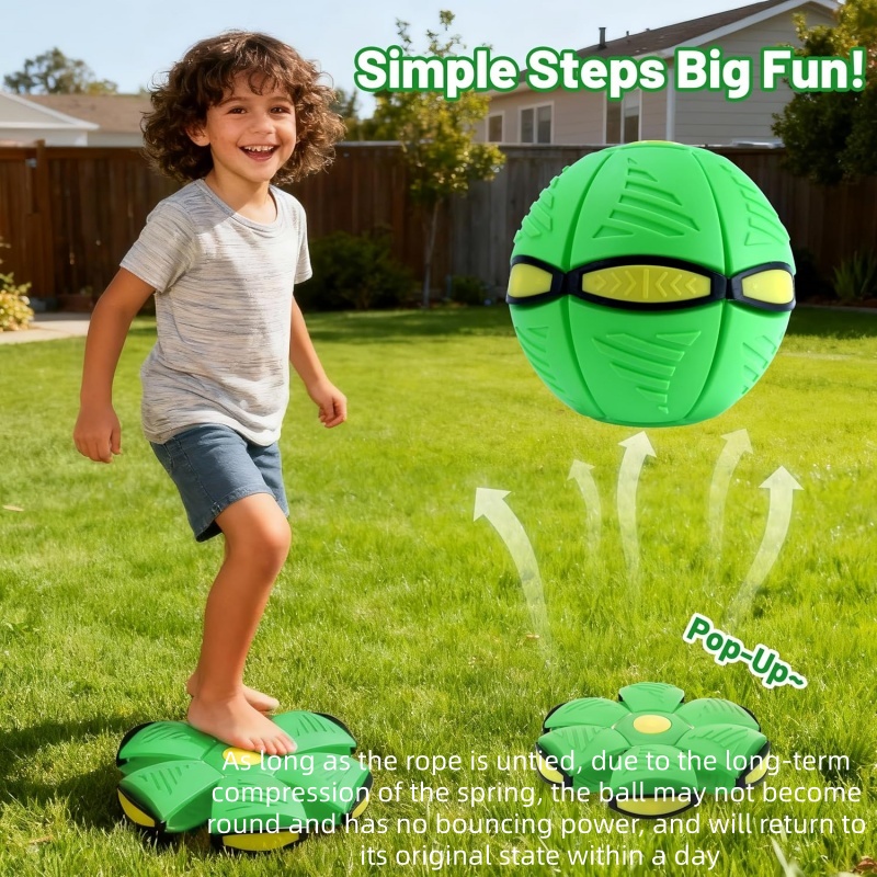 子供用バウンシングボール マジックフライングソーサー ポップ - Frisbee Freestyle Disc のレビューと価格