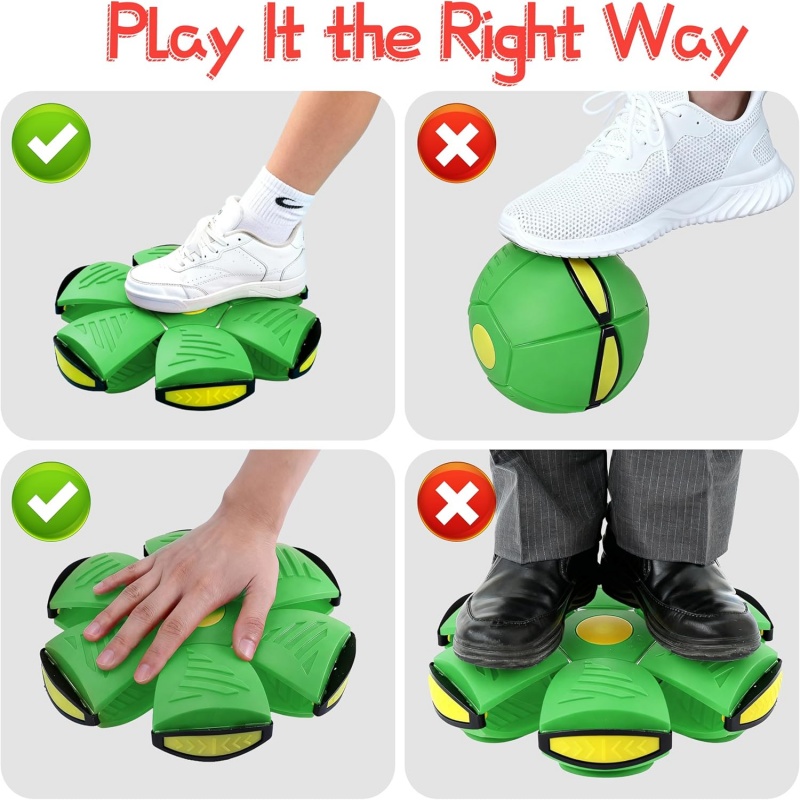 子供用バウンシングボール マジックフライングソーサー ポップ - Frisbee Freestyle Disc のレビューと価格