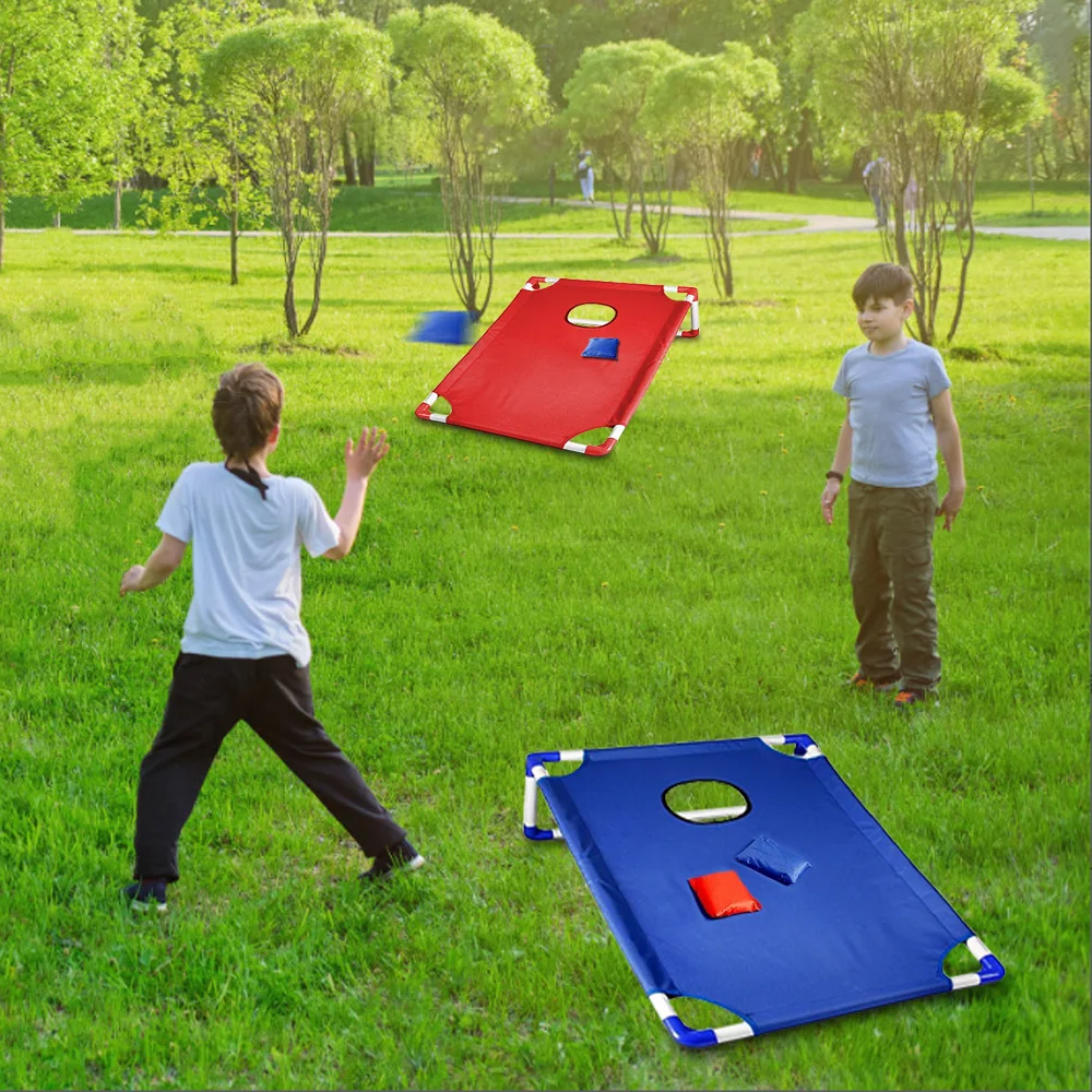 ポータブルコーンホールセット、折りたたみ式ボード1枚とビーン - Cornhole Board Set のレビューと価格