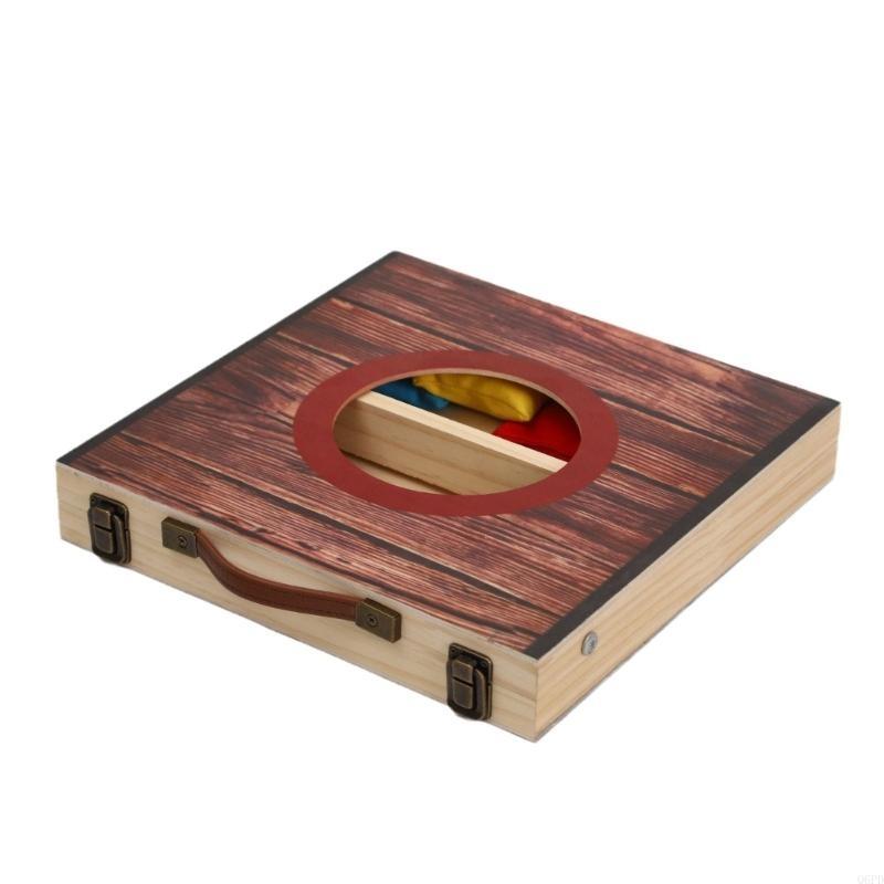 家族や友人の集まり用のビーンバッグ4個付きポータブルコーンホ - Cornhole Board Set のレビューと価格