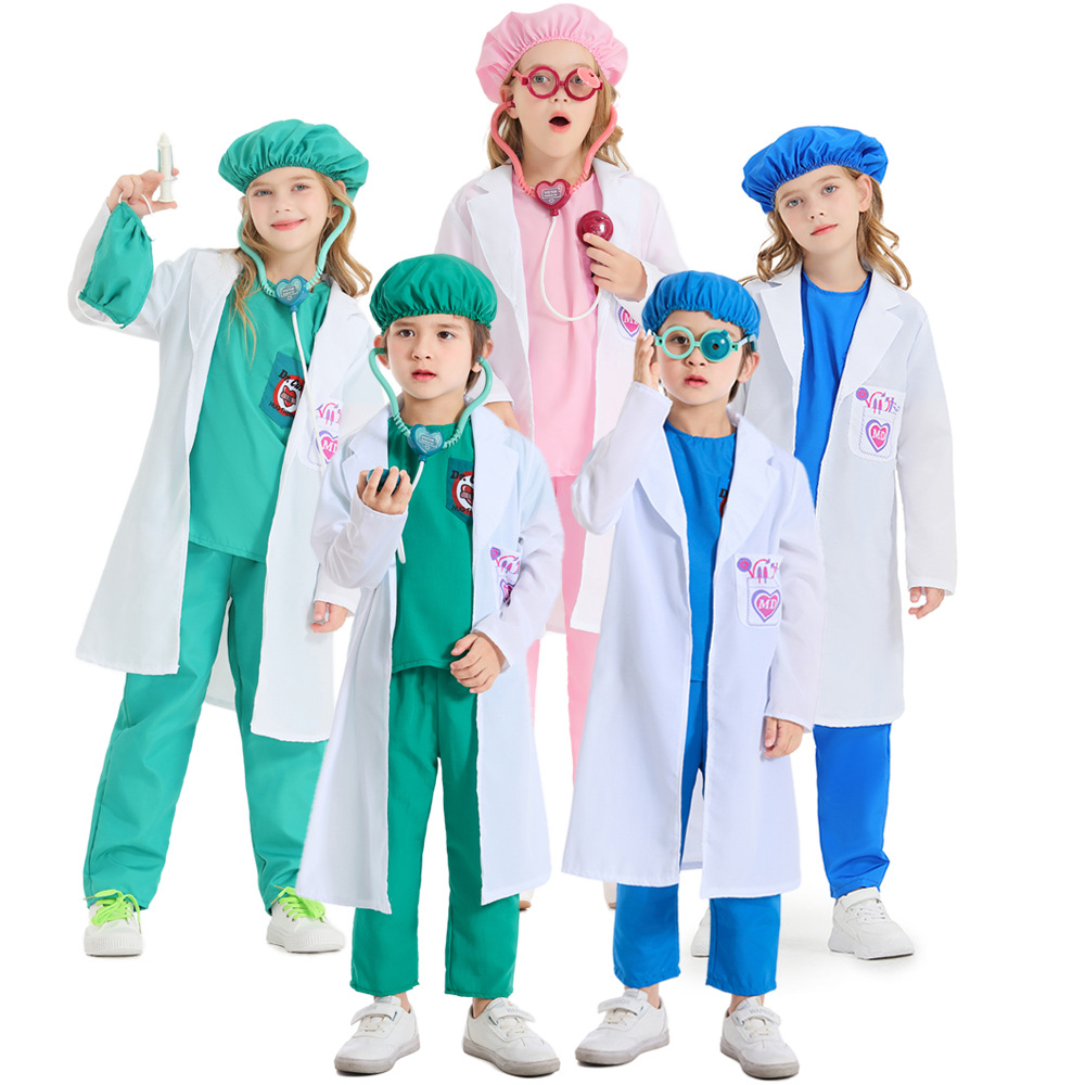 3 色ユニセックスキッズハロウィンナースドクター衣装子供手術 - Party Games Kids のレビューと価格