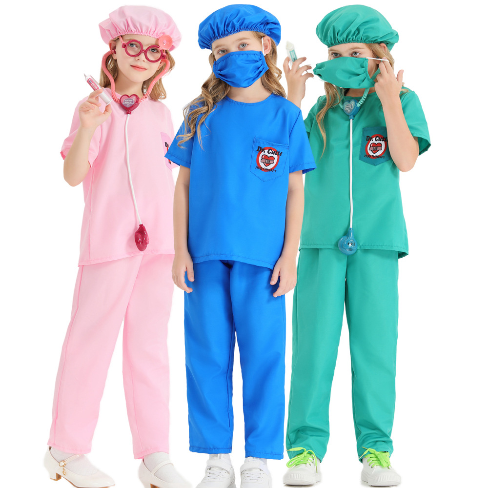 3 色ユニセックスキッズハロウィンナースドクター衣装子供手術 - Party Games Kids のレビューと価格
