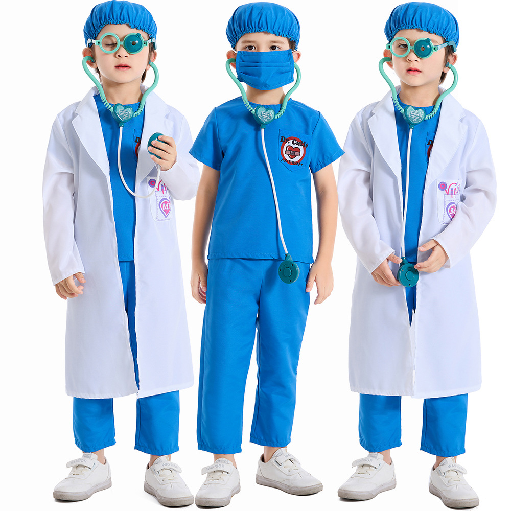 3 色ユニセックスキッズハロウィンナースドクター衣装子供手術 - Party Games Kids のレビューと価格