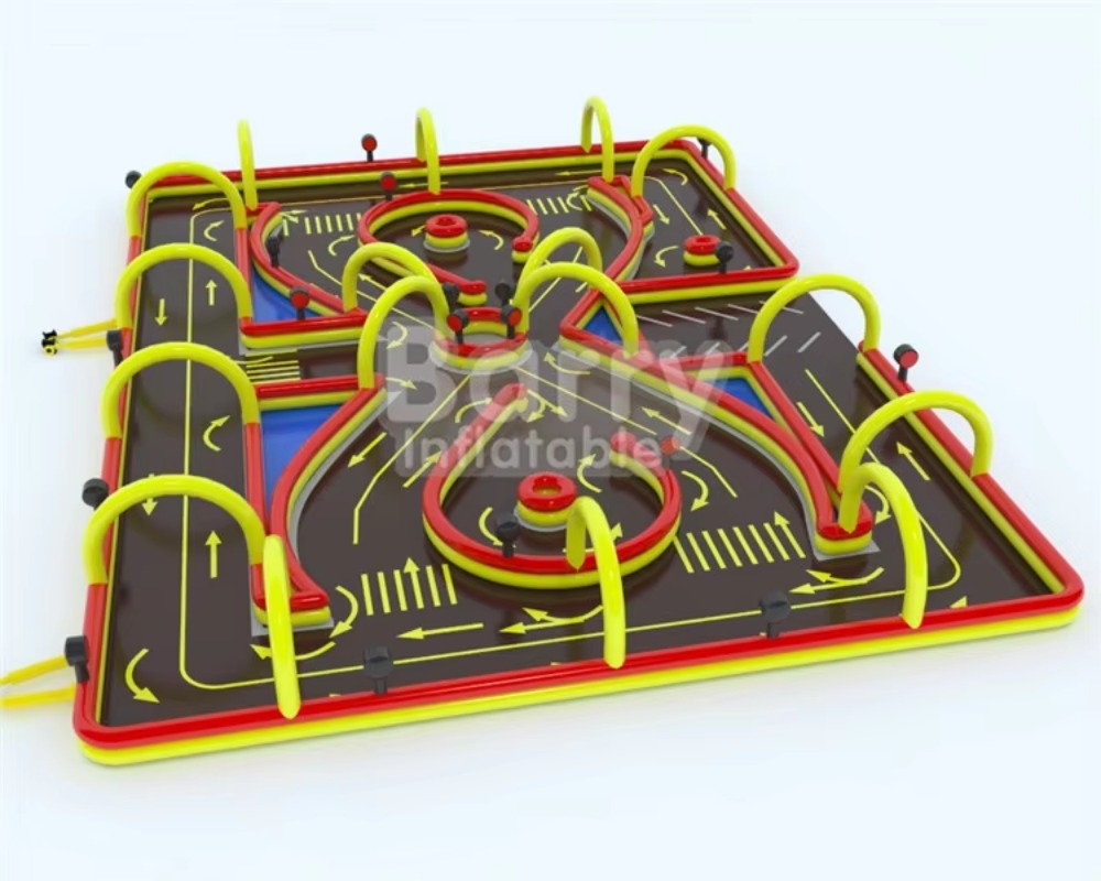 耐久性のあるインフレータブルゴーカートレーストラック、低価格 - Party Games Lab のレビューと価格