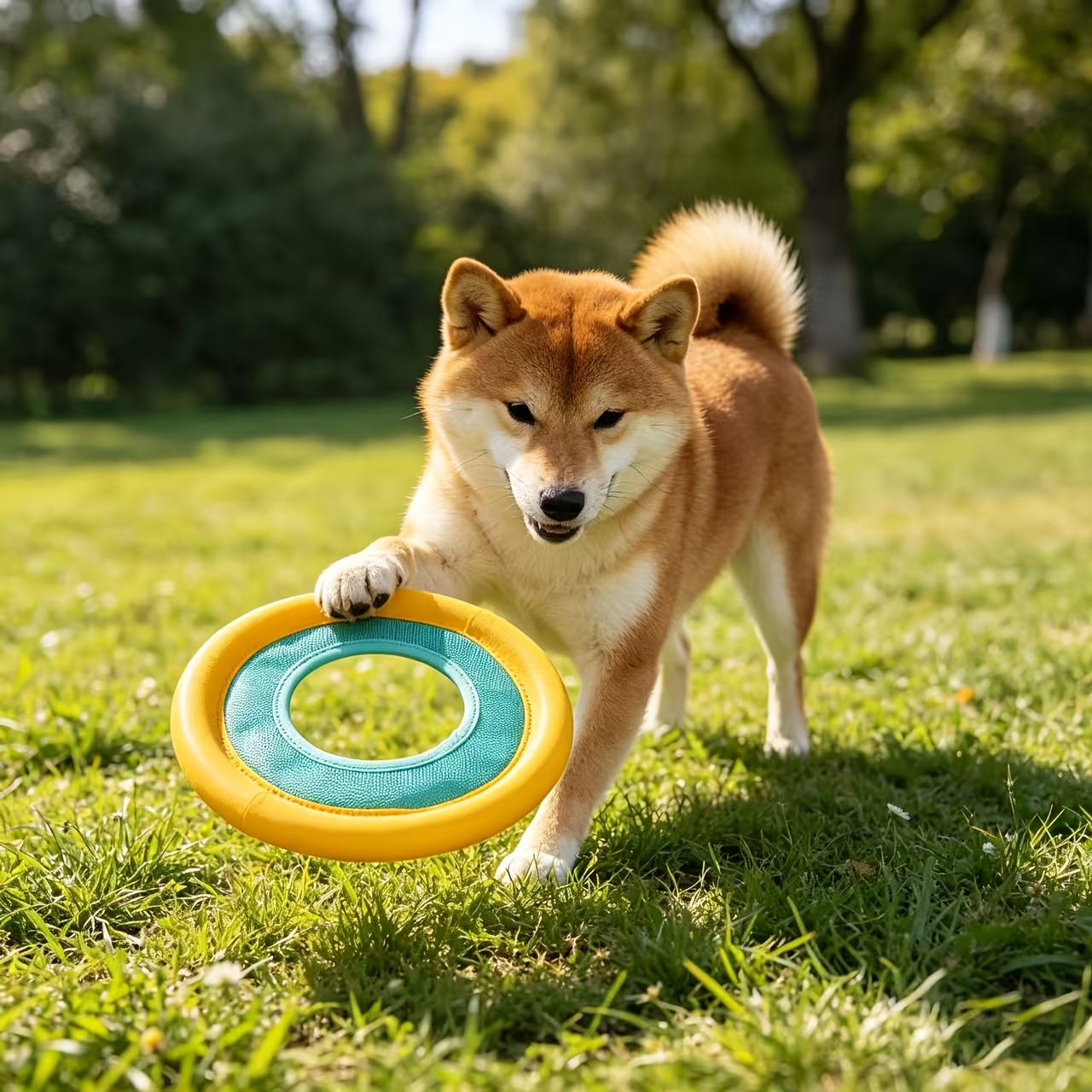 フローティングドッグフリスビー、中型犬用屋外インタラクティブ - Frisbee Freestyle Disc のレビューと価格