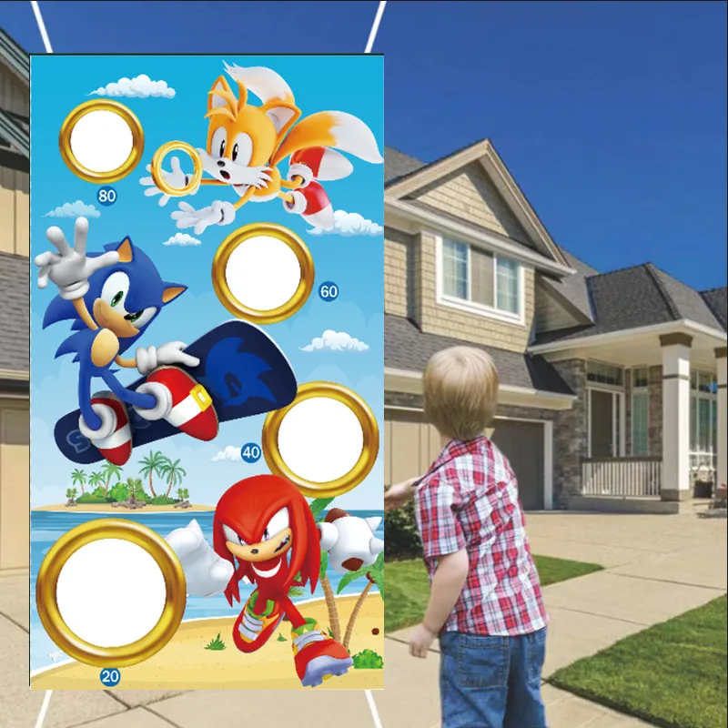ゲームソニックテーマパーティー コーンホールセット ビーンバ - Cornhole Board Set のレビューと価格