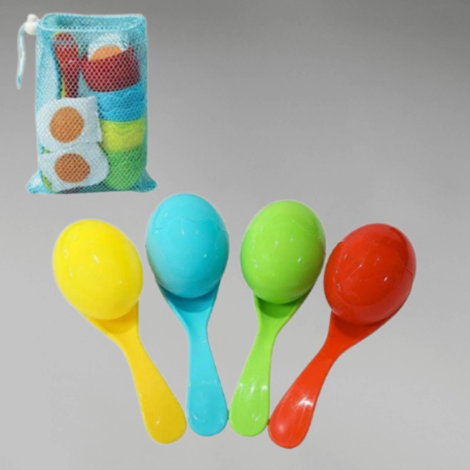 子供用学習スプーン競争セット 人間工学に基づいたリレー卵バラ - Party Games Egg のレビューと価格