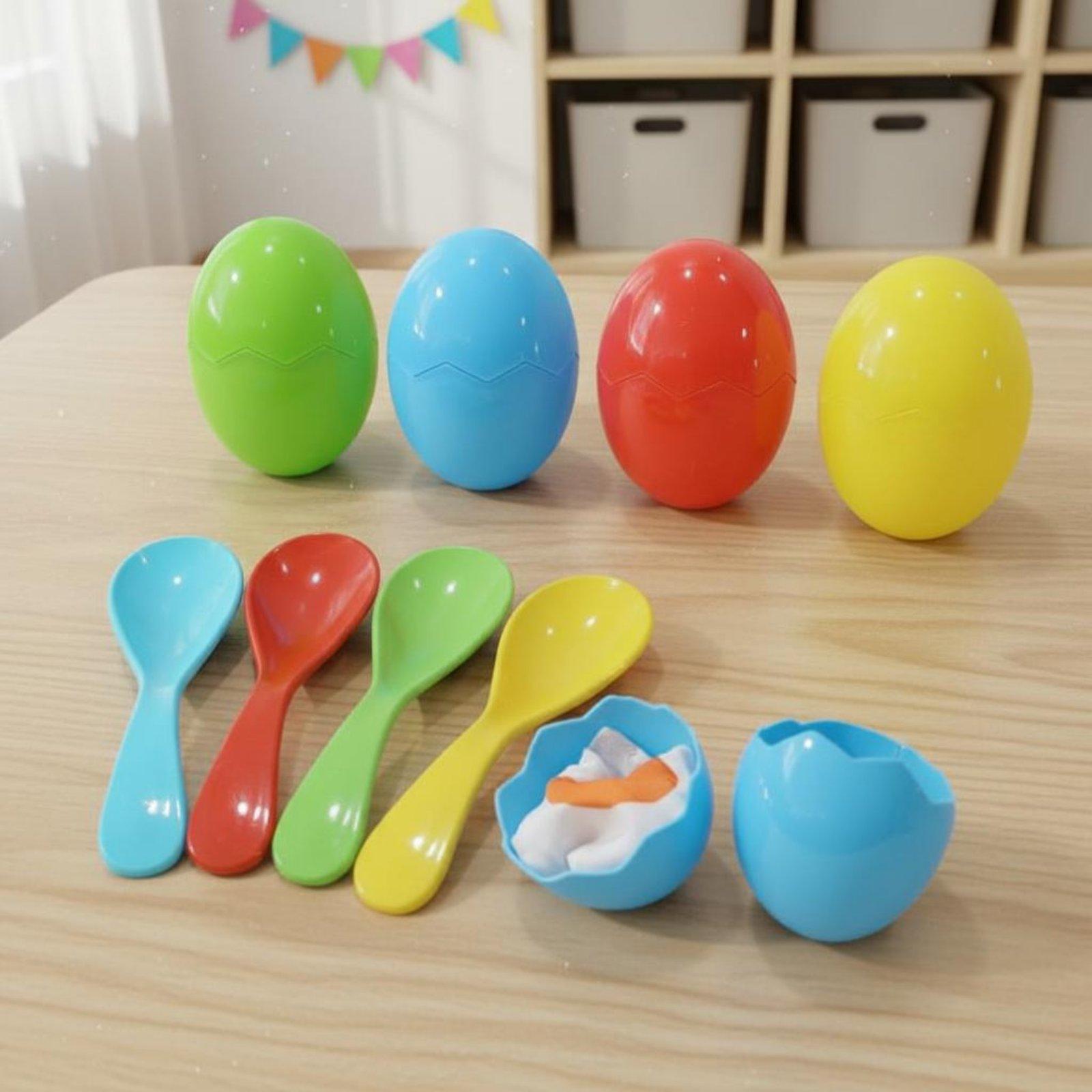 子供用学習スプーン競争セット 人間工学に基づいたリレー卵バラ - Party Games Egg のレビューと価格