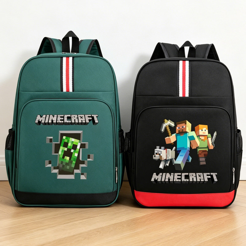 ピクセルゲームバックパック新しい漫画パターントランドセルMi - Party Games Minecraft のレビューと価格