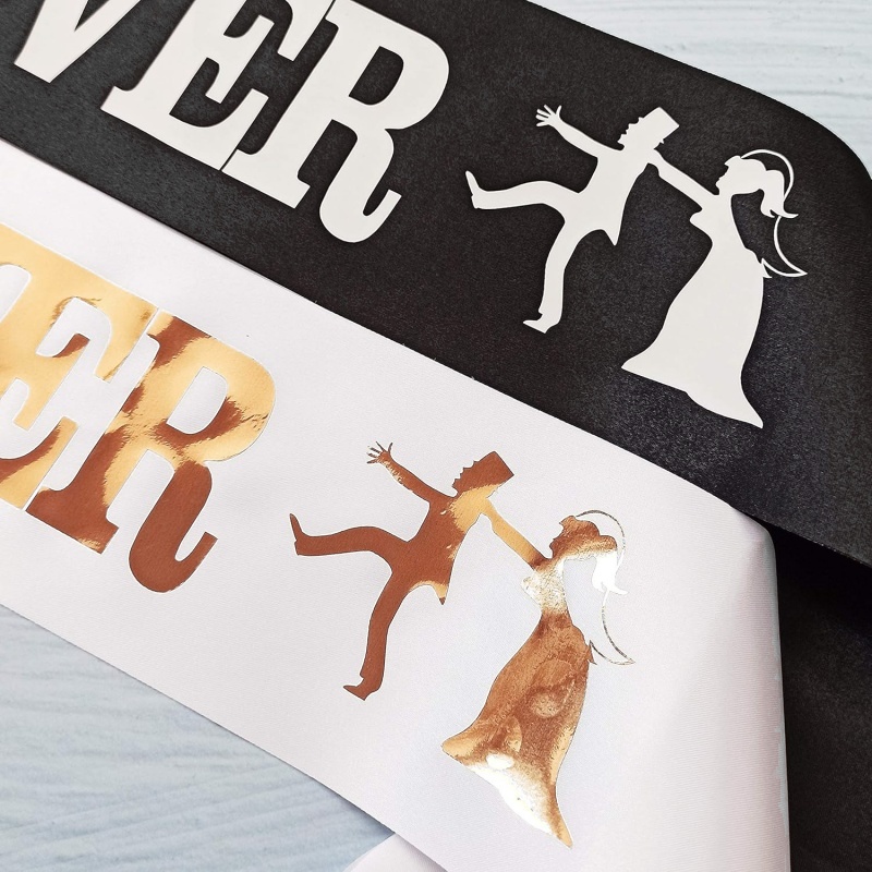 ゲームオーバー独身最後のパーティー新郎サッシュ、黒と白のブラ - Party Games Bridal Shower のレビューと価格