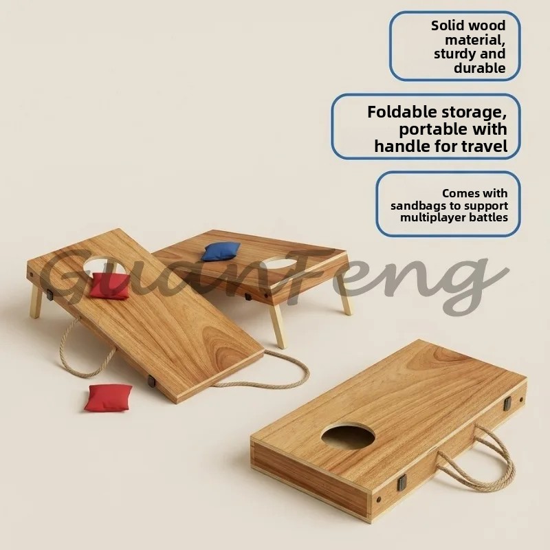 木製折りたたみ式コーンホールセット、ビーンバッグトスボード、 - Cornhole Board Set のレビューと価格