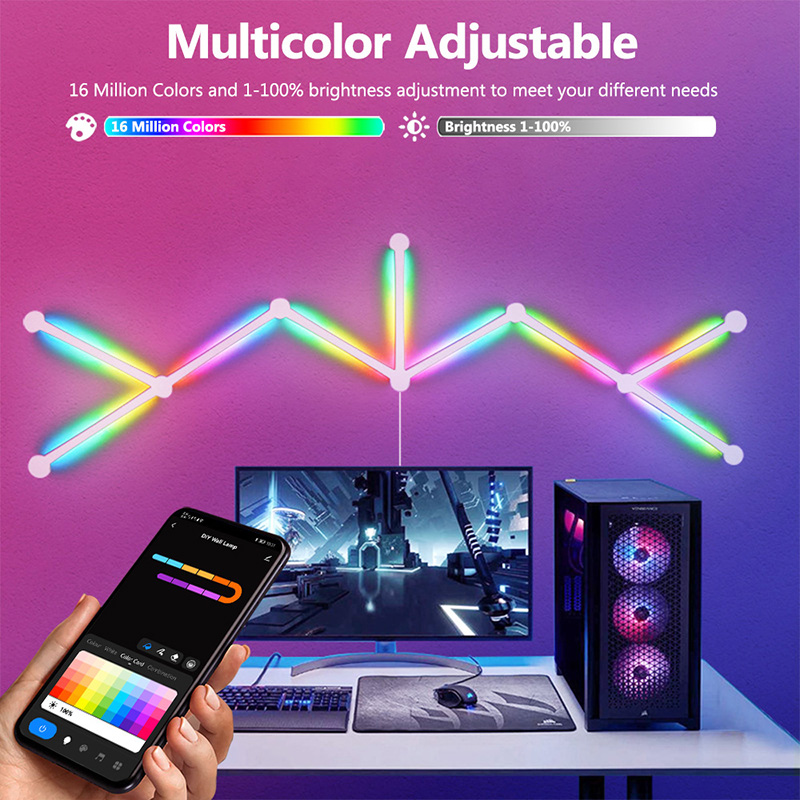 スマートRGBウォールランプ、Bluetoothアプリ接続L - Party Games Switch のレビューと価格