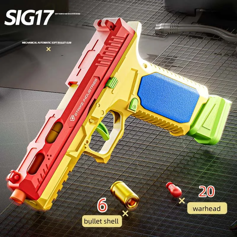 ファミリーパーティー連射G17シューティングピストルソフト弾 - Party Games Popular のレビューと価格