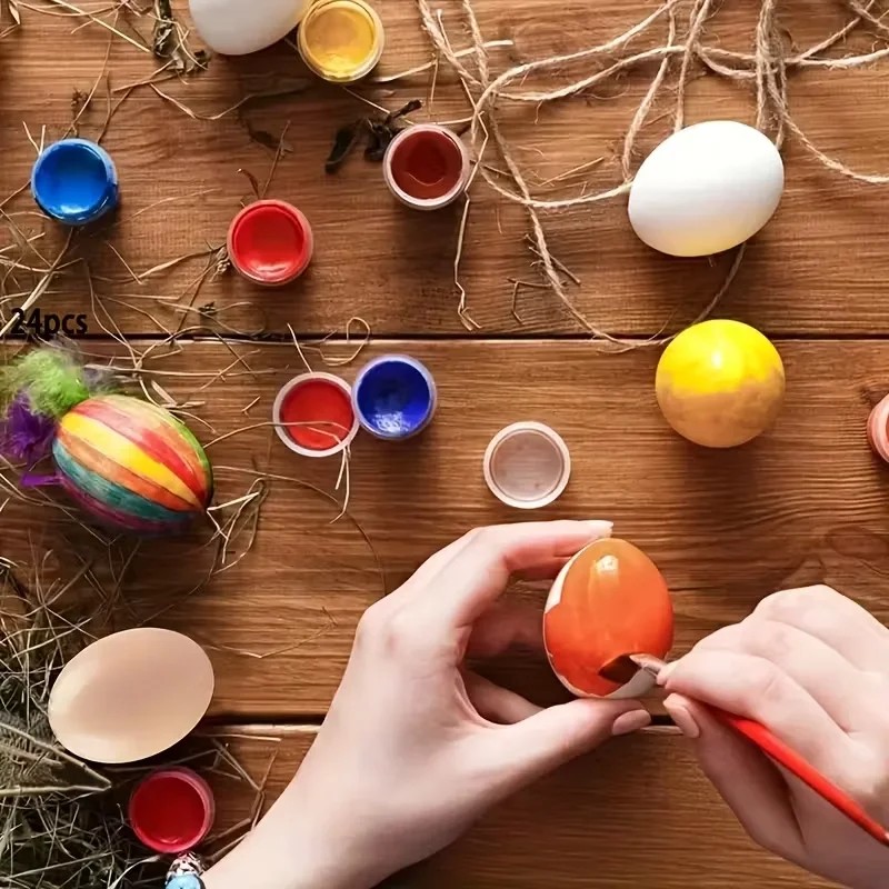 高品質木製イースターエッグ、塗装用木製卵、イースターデコレー - Party Games Easter Egg のレビューと価格