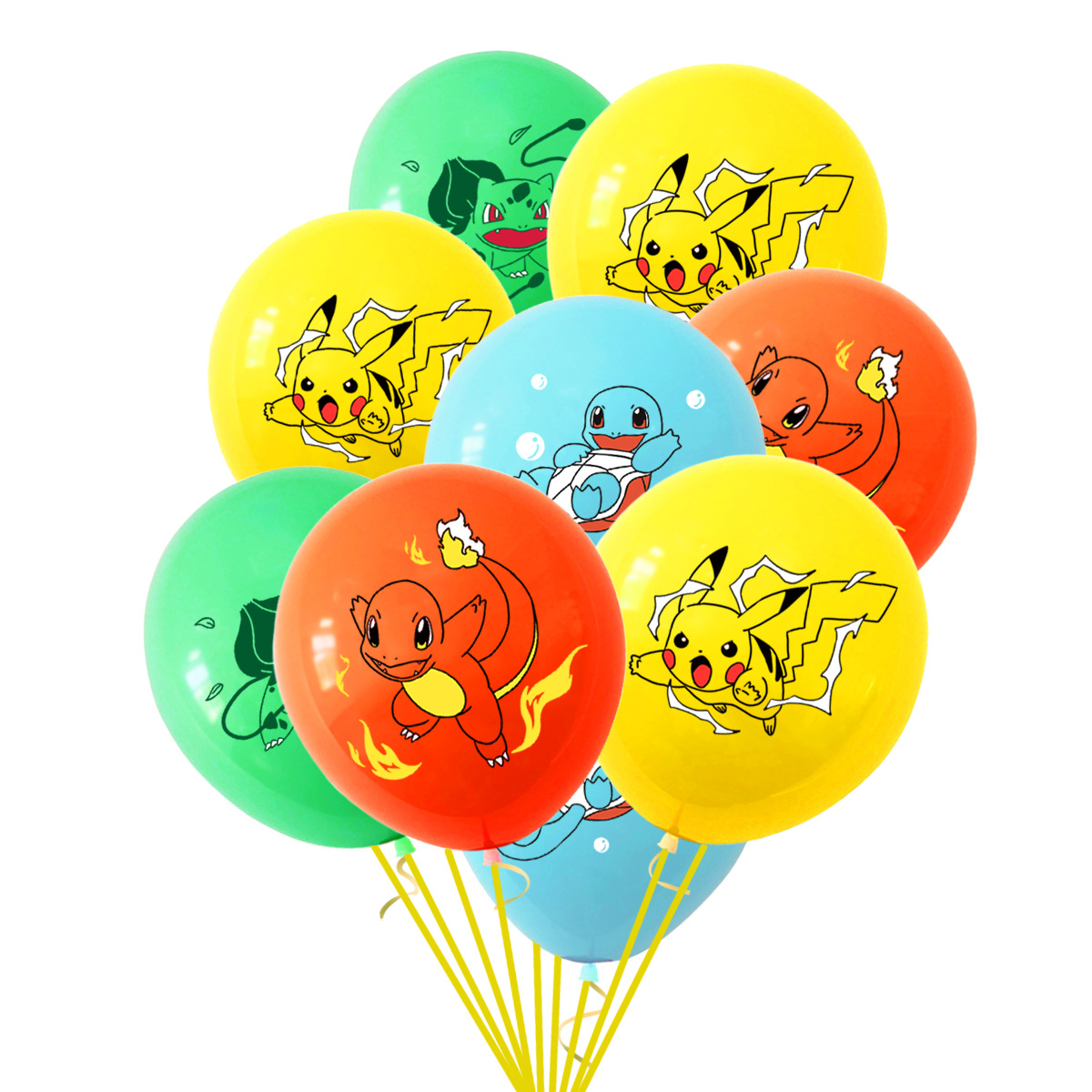 12 ピース/セットポケモンラテックス風船ピカチュウヒトカゲ - Party Games Kids のレビューと価格